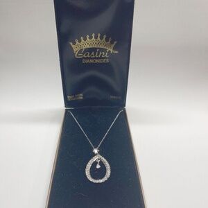 CASINI DIAMONIDES London Man Made Diamond Necklace In Box Vintage